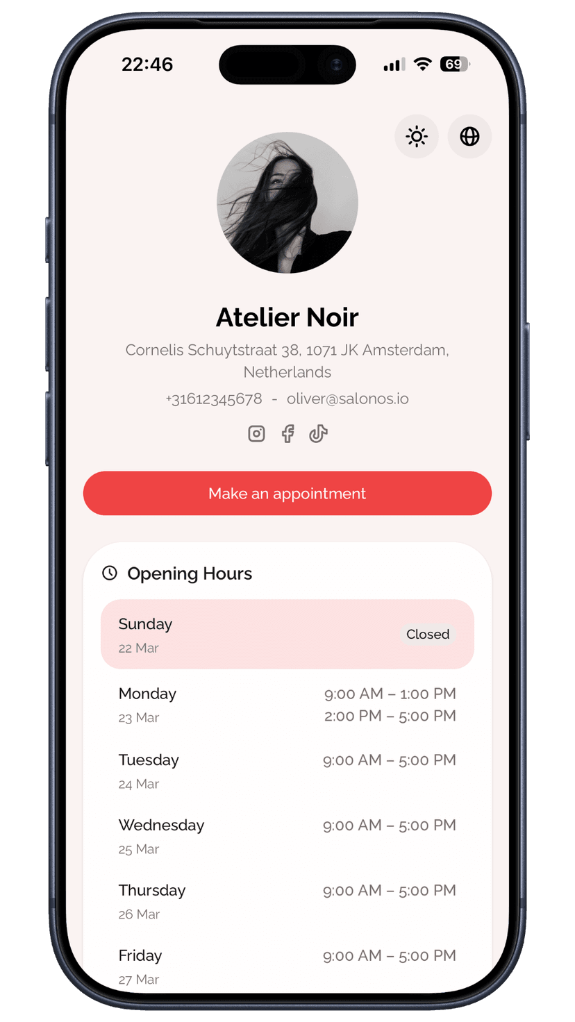 Coral booking page