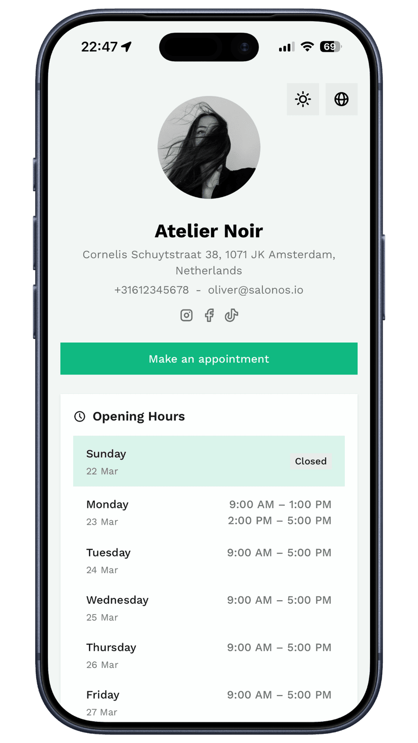 Emerald booking page